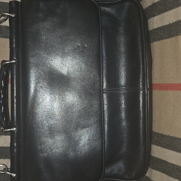 Vintage El Portal Black  Leather Breifcase Messenger Bag - Picture 7 of 11